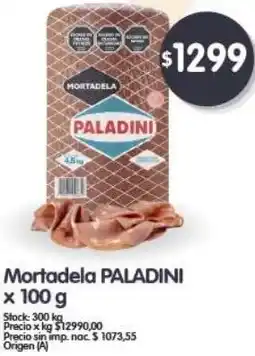 Supermercados Buenos Días PALADINI Mortadela oferta