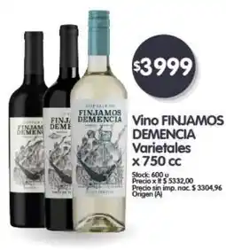 Supermercados Buenos Días FINJAM DEME DEMENO Vino Varietales oferta