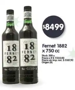 Supermercados Buenos Días FERNET 1882 x 750 cc oferta