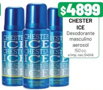 Chester ice desodorante masculino aerosol