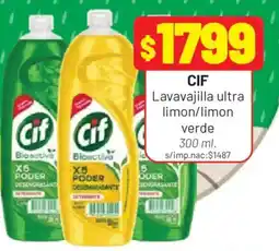 Almacor Cif lavavajilla ultra limon/limon verde oferta