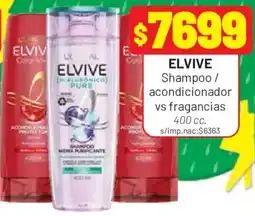 Almacor Elvive shampoo / acondicionador vs fragancias oferta