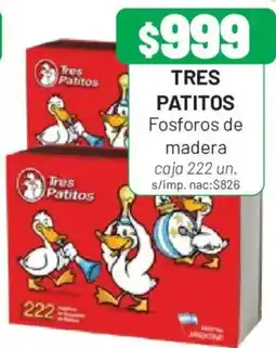 Almacor Tres patitos fosforos de madera oferta