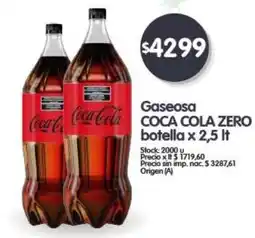 Supermercados Buenos Días COCA COLA ZERO Gaseosa botella oferta