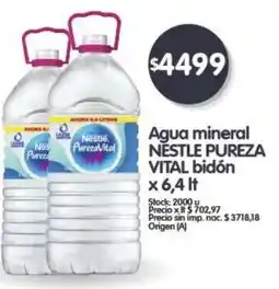 Supermercados Buenos Días NESTLE Pureza vital agua minerals bidón oferta