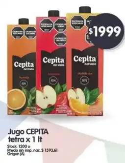 Supermercados Buenos Días CEPITA Jugo tetra oferta