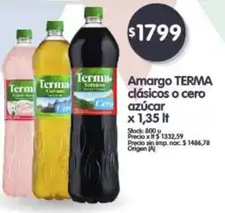 Supermercados Buenos Días TERMA Amargo clásicos o cero azúcar oferta