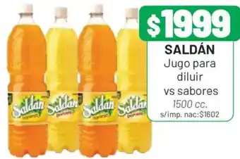 Saldán jugo para diluir vs sabores