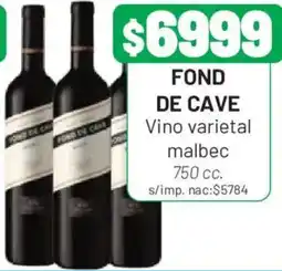 Almacor Fond de cave vino varietal malbec oferta