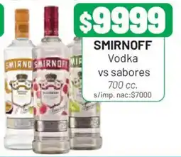 Almacor Smirnoff vodka vs sabores oferta