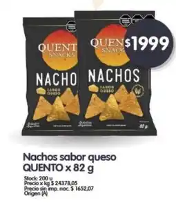 Supermercados Buenos Días QUENTO Nachos sabor queso oferta