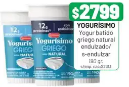 Almacor Yogurísimo yogur batido griego natural endulzado/s-endulzar oferta
