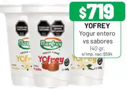 Almacor Yofrey yogur entero vs sabores oferta
