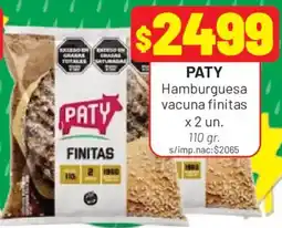 Almacor Paty hamburguesa vacuna finitas oferta