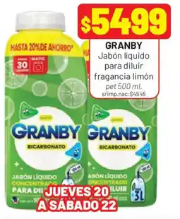 Almacor Granby jabón líquido para diluir fragancia limón oferta