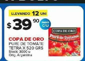 Carrefour Puré de tomate copa de oro oferta