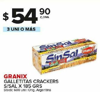 Carrefour Galletas granix crackers 185g oferta