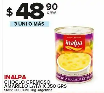 Carrefour Choclo cremoso amarillo inalpa 350g oferta