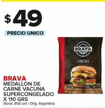 Carrefour Medallón de carne vacuna brava 110g oferta
