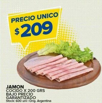 Carrefour Jamón cocido x 200g oferta