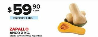 Carrefour Zapallo anco x kg oferta