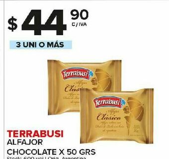Carrefour Alfajor terrabusi chocolate 50g oferta