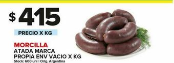 Carrefour Morcilla atada env vacio x kg oferta