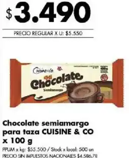 Disco Cuisine & Co chocolate semiamargo oferta