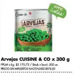 Disco Cuisine & Co arvejas oferta