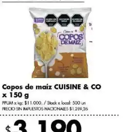 Disco Cuisine & Co copos de maiz oferta