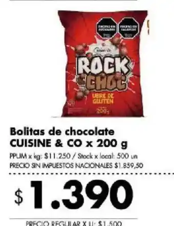 Cuisine & Co bolitas de chocolate
