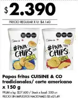 Disco Cuisine & Co papas fritas tradicionales corte americano oferta