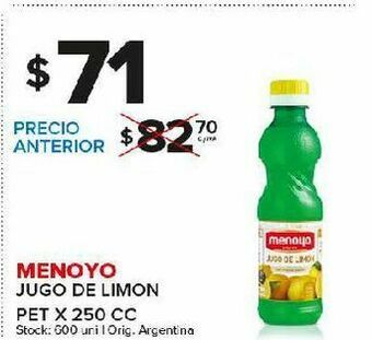 Carrefour Jugo de limón menoyo 250cc oferta