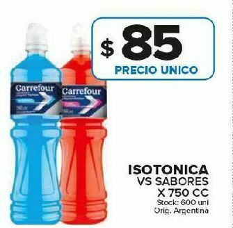Carrefour Bebida isotónica carrefour 750cc oferta