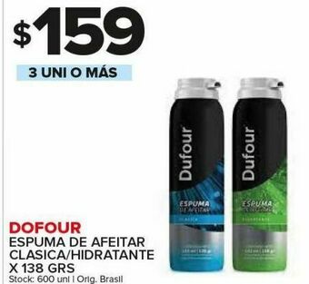 Carrefour Espuma de afeitar dufour clasica/hidratante 138g oferta