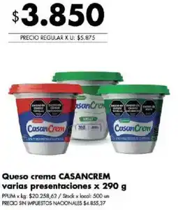 Disco Casancrem queso crema oferta