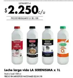 Disco La serenisima leche larga vida oferta