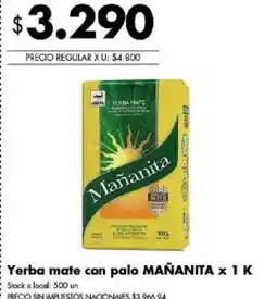 Disco Mañanita yerba mate con palo oferta