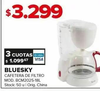 Carrefour Cafetera bluesky de filtro oferta