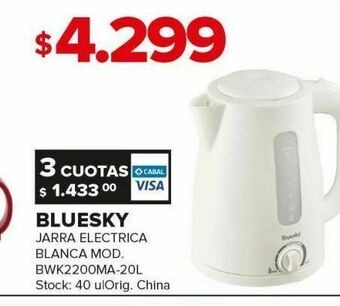 Carrefour Jarra electrica bluesky oferta
