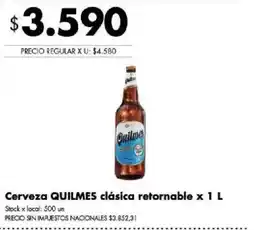 Disco Quilmes cerveza clásica retornable oferta