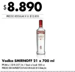 Disco Smirnoff vodka 21 oferta