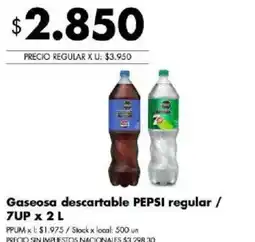 Disco Pepsi gaseosa descartable regular / 7up oferta