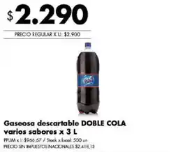 Disco Doble cola gaseosa descartable varios sabores oferta