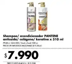 Disco Pantene shampoo acondicionador anticaida colageno keratina oferta