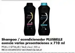 Disco Plusbelle shampoo / acondicionador oferta