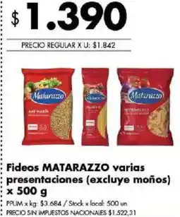 Disco Matarazzo fideos varias presentaciones oferta