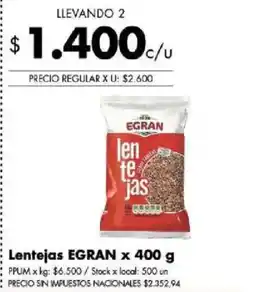 Disco Egran lentejas oferta