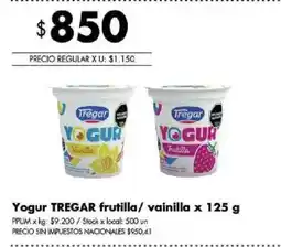 Disco Tregar yogur frutilla / vainilla oferta