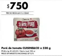 Disco Cuisine&co puré de tomate oferta